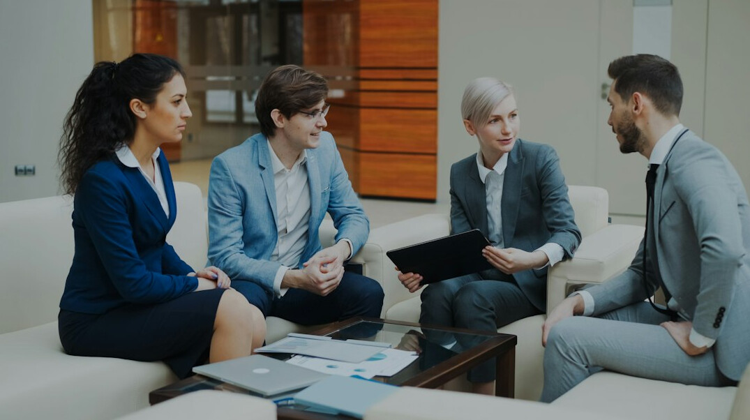 business team resolving issues